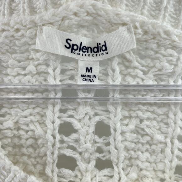 Splendid Collection Women's Short Sleeve Sweater - White - Medium - NWT - Picture 5 of 7